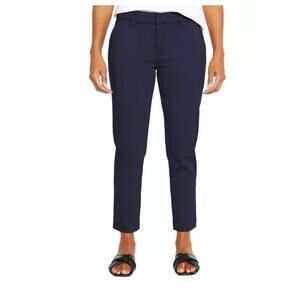 Banana Republic Women's Slim-Fit Silhouette Chino Pants, Blue, 16 AN8